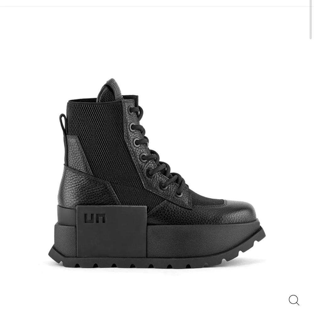 United Nude Black Lace Up Platform Boots